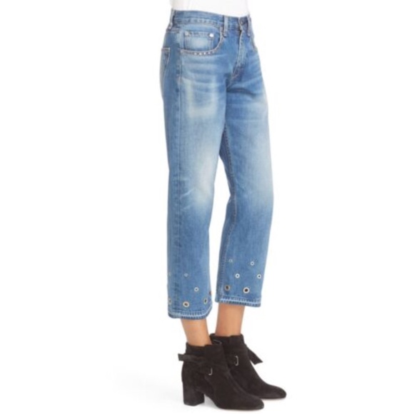 Rag & Bone Hyfield High-Rise Crop Flare Jeans - Picture 1 of 3